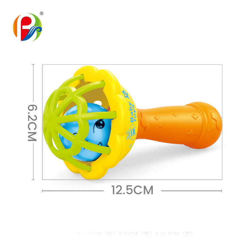 Baby hand-held ball rattle fitness soft rubber hand rattle