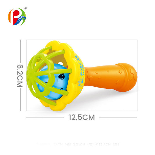 Baby hand-held ball rattle fitness soft rubber hand rattle