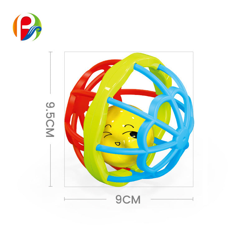 Baby hand-held ball rattle fitness soft rubber hand rattle