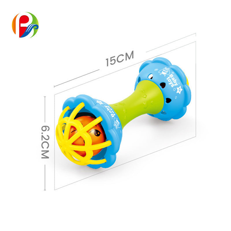 Baby hand-held ball rattle fitness soft rubber hand rattle