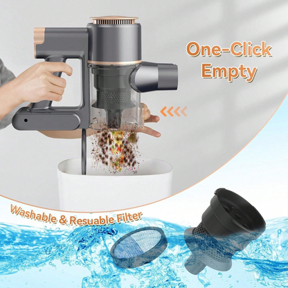 Handheld vacuum cleaner, cordless vacuum cleaner, lightweight and portable, powerful suction, 2200mAh battery.