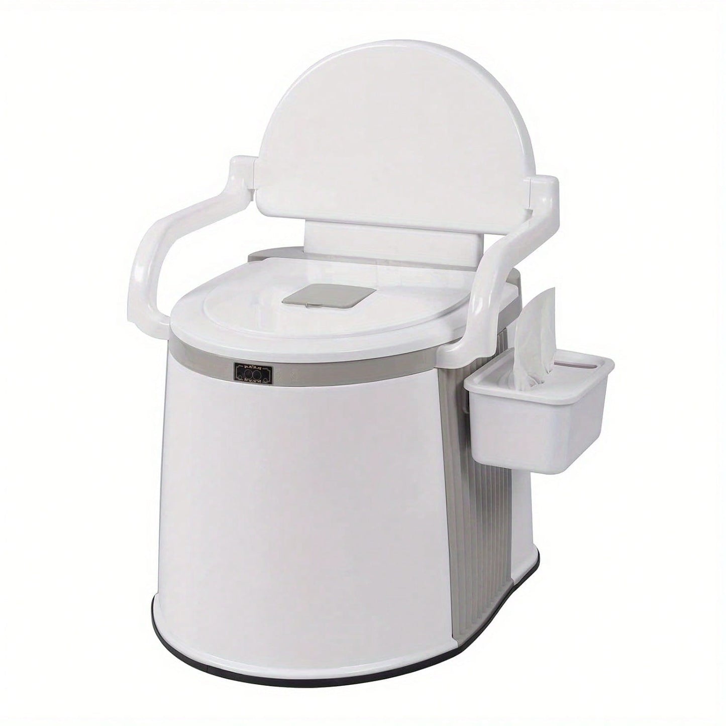 Portable toilet, suitable for lightweight RVs, with a removable inner tub and removable storage box.