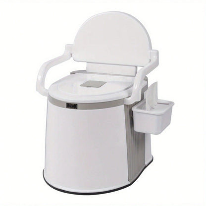 Portable toilet, suitable for lightweight RVs, with a removable inner tub and removable storage box.