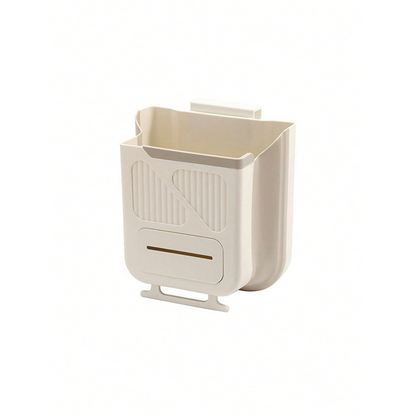 Wall-mounted folding trash can, cabinet door hanging trash can storage basket