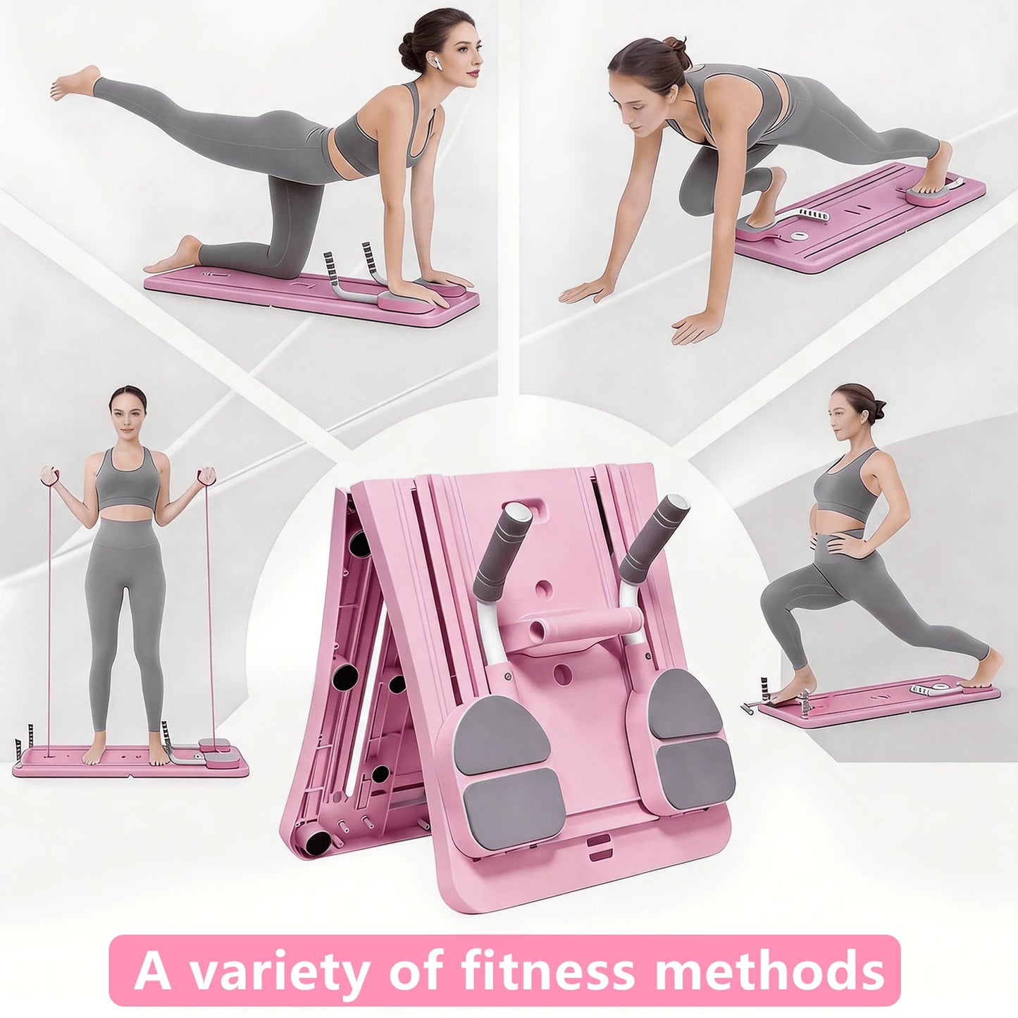 Multi-Purpose Foldable Pilates Reformer Board
