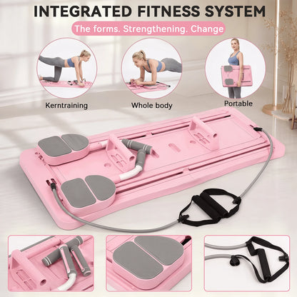 Multi-Purpose Foldable Pilates Reformer Board
