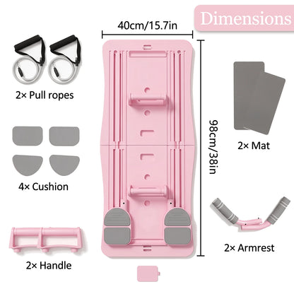 Multi-Purpose Foldable Pilates Reformer Board