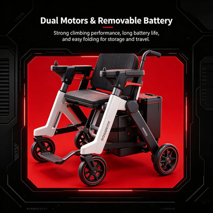 3-in-1 Smart Electric Wheelchair | Foldable Portable Power Wheelchair for Daily Use, Trips & Outdoor Activities
