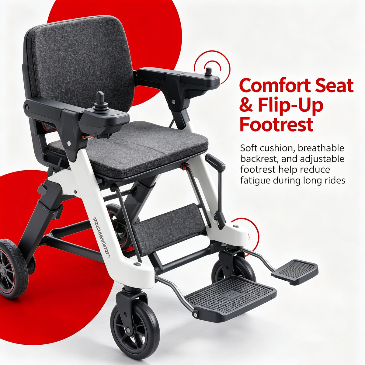 3-in-1 Smart Electric Wheelchair | Foldable Portable Power Wheelchair for Daily Use, Trips & Outdoor Activities