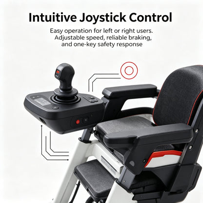 3-in-1 Smart Electric Wheelchair | Foldable Portable Power Wheelchair for Daily Use, Trips & Outdoor Activities