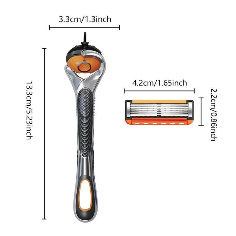Bulk 48/24-Pack Men's Razor Refills with Handle - Value Set