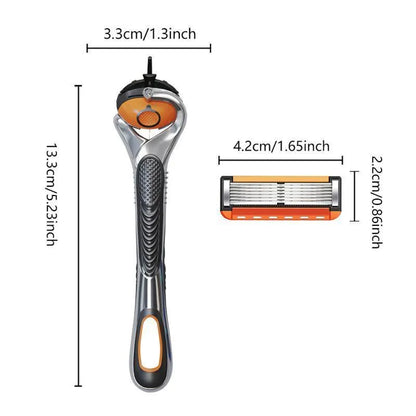 Bulk 48/24-Pack Men's Razor Refills with Handle - Value Set
