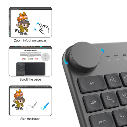 Inspiroy Keydail KD200 Wireless Digital Pen Graphic Drawing Tablet with Keyboard