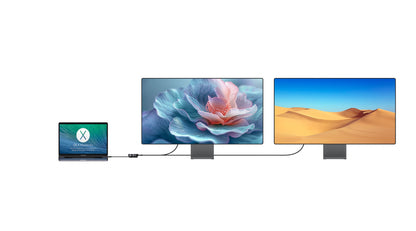 6 in 1 Cable Management Design Displaylink Docking Station