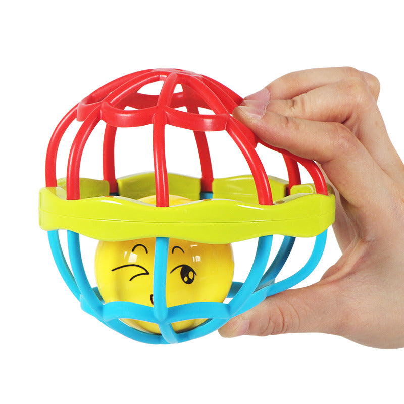 Baby hand-held ball rattle fitness soft rubber hand rattle