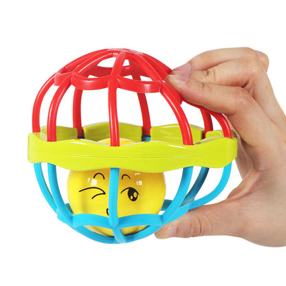 Baby hand-held ball rattle fitness soft rubber hand rattle